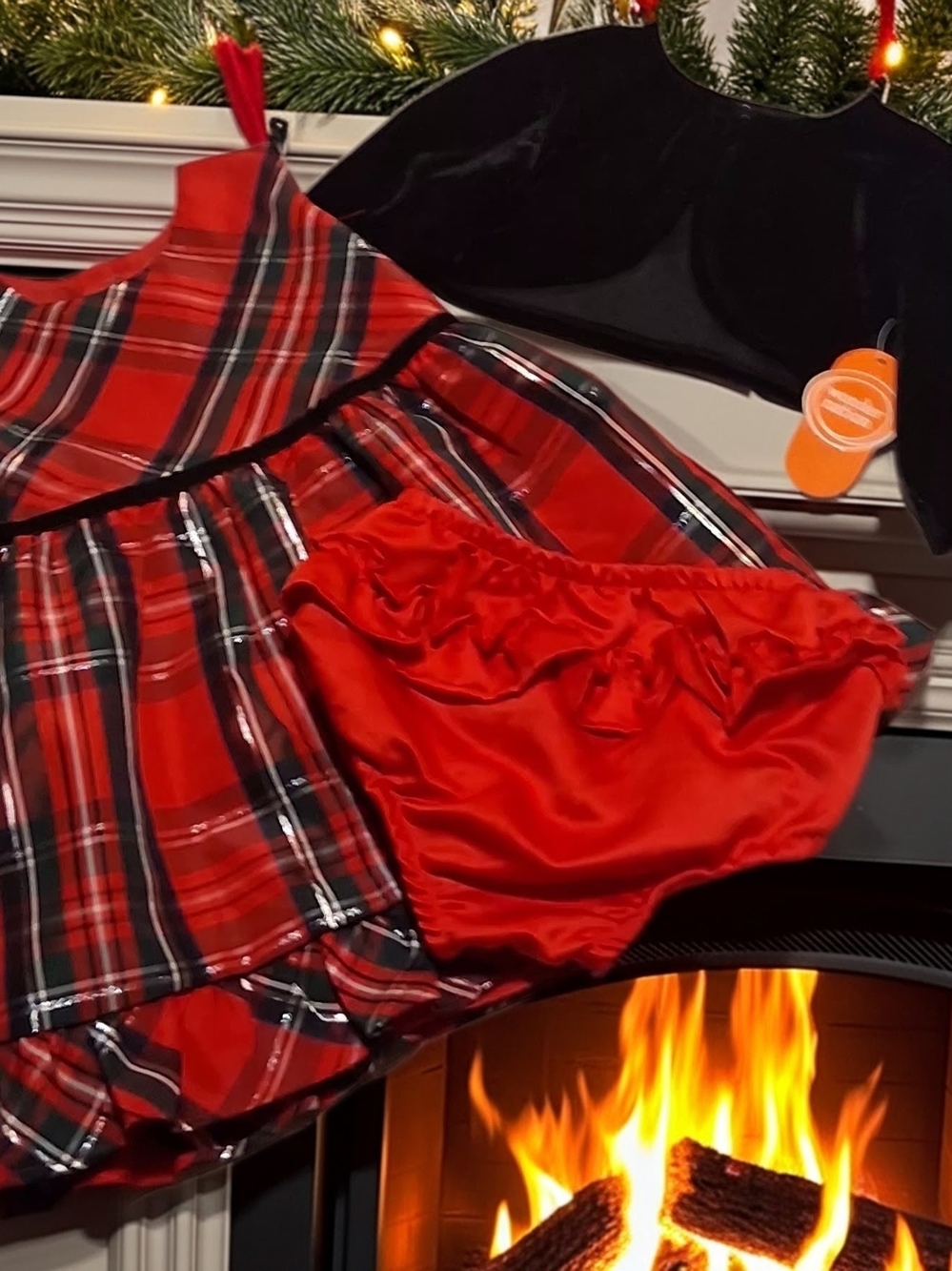 3pc. Holiday Set: Dress, Cami, and Bloomers.